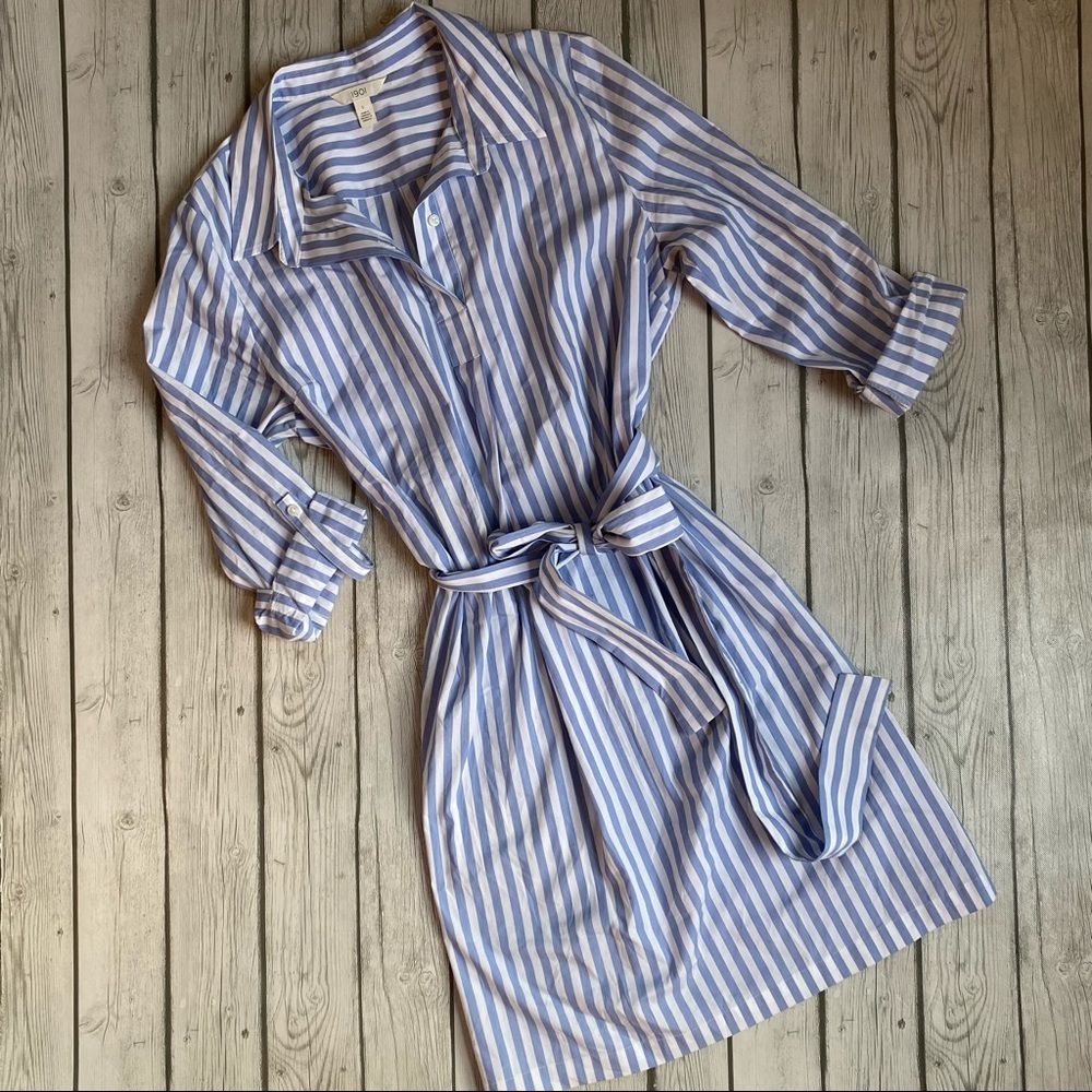 NWOT 1901 Nordstrom Cotton Stripe Shirt Dress